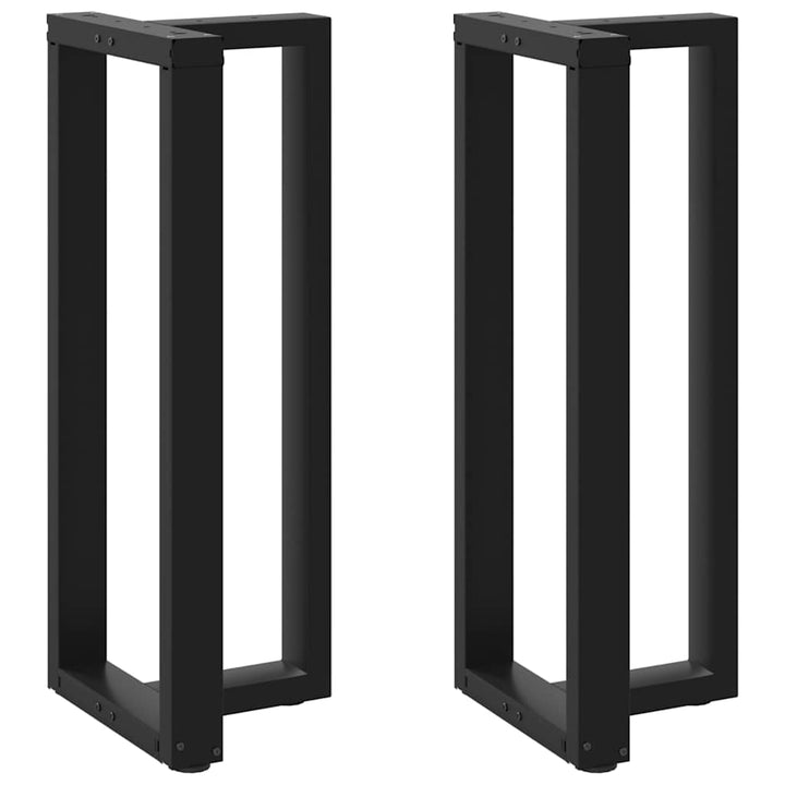barbordsben T-formet 2 stk. sort 40x35x(100-101) cm stål