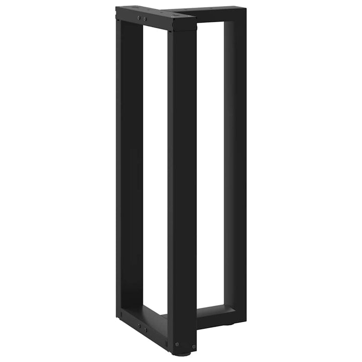 barbordsben T-formet 2 stk. sort 40x35x(100-101) cm stål