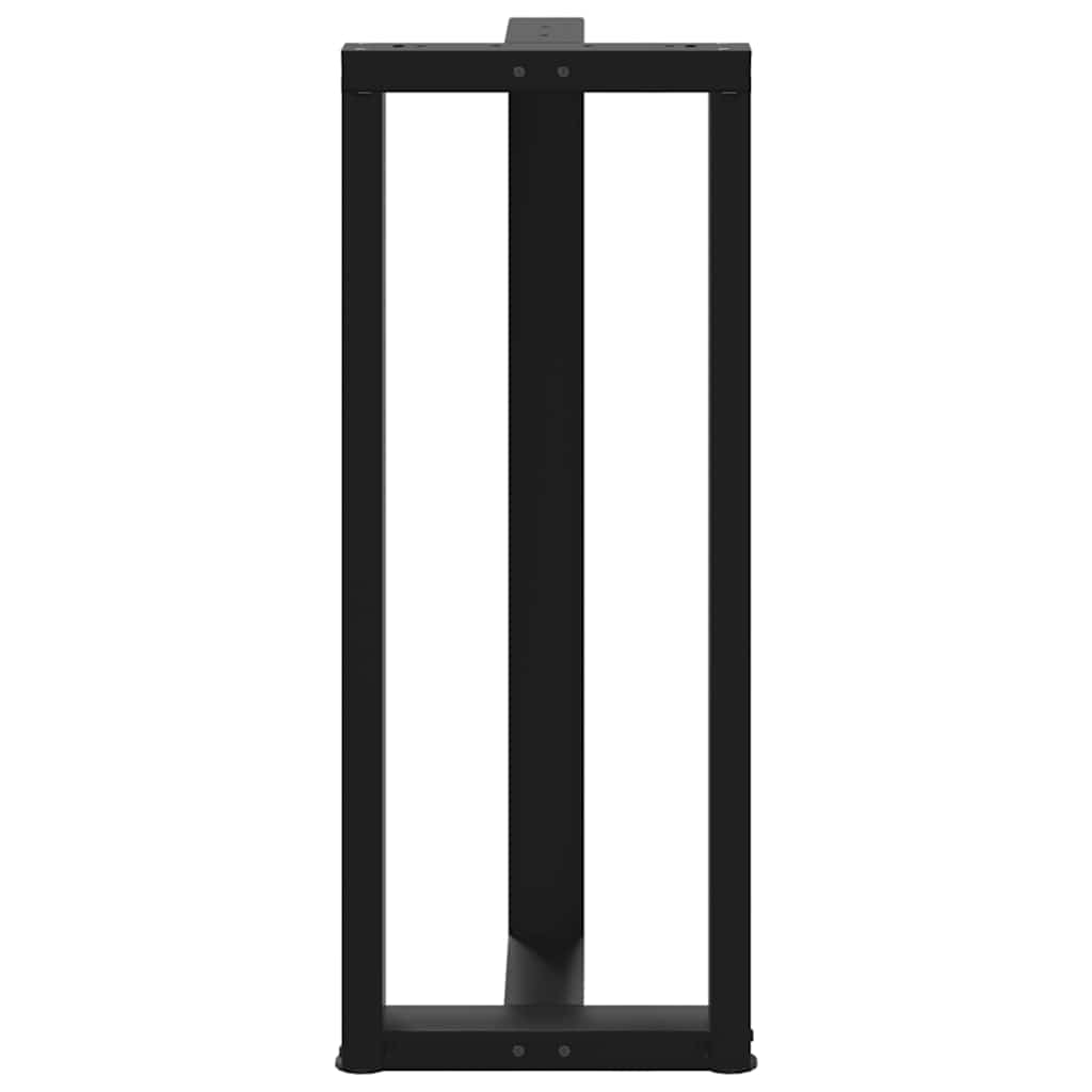 barbordsben T-formet 2 stk. sort 40x35x(100-101) cm stål