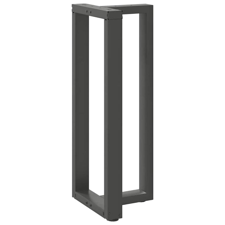 barbordsben T-formet 2 stk. antracit 40x35x(100-101) cm stål