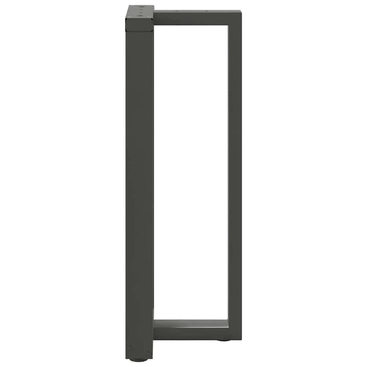 barbordsben T-formet 2 stk. antracit 40x35x(100-101) cm stål