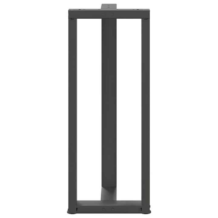 barbordsben T-formet 2 stk. antracit 40x35x(100-101) cm stål