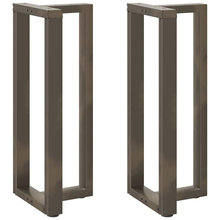 barbordsben T-formet 2 stk. sort 40x35x(100-101) cm stål