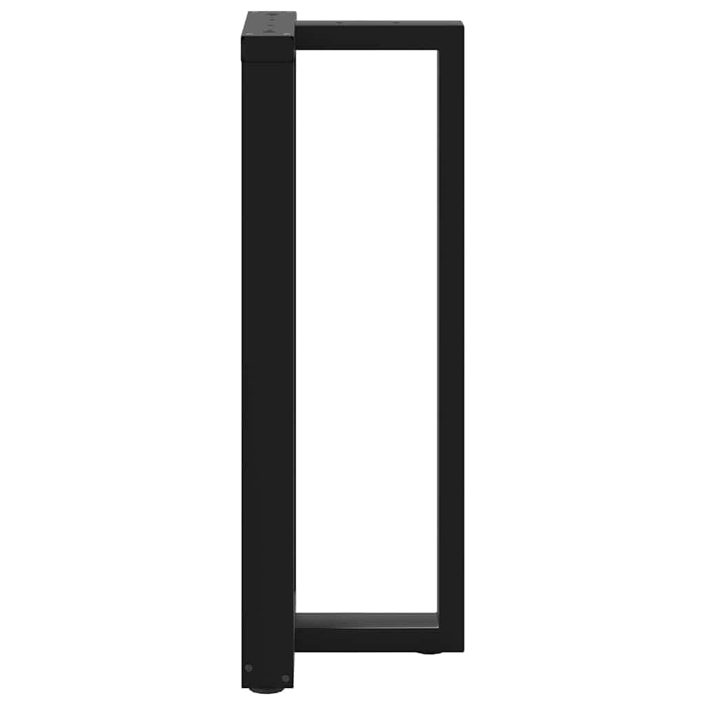 barbordsben T-formet 2 stk. sort 50x35x(100-101) cm stål