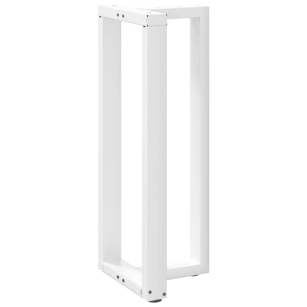 barbordsben T-formet 2 stk. hvid 50x35x(100-101) cm stål