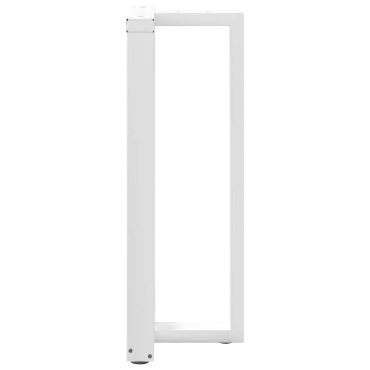 barbordsben T-formet 2 stk. hvid 50x35x(100-101) cm stål