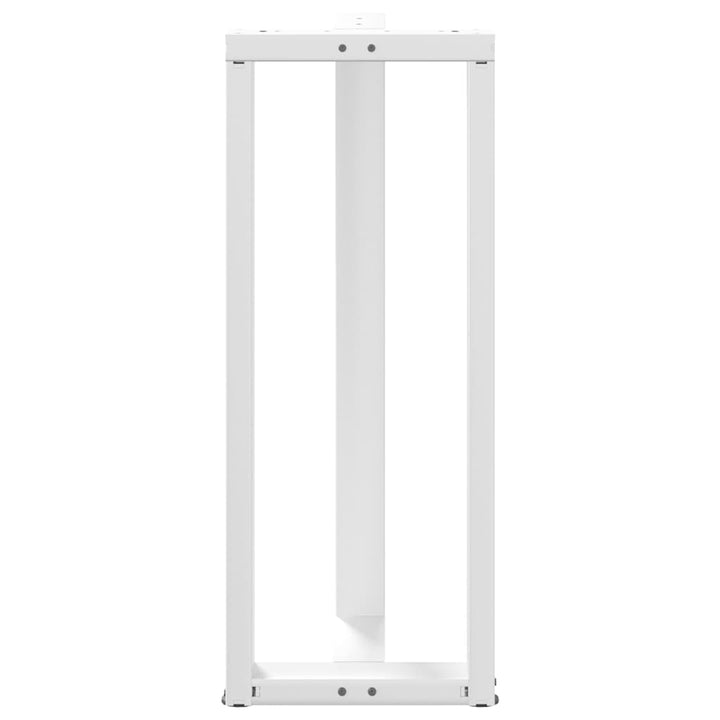 barbordsben T-formet 2 stk. hvid 50x35x(100-101) cm stål