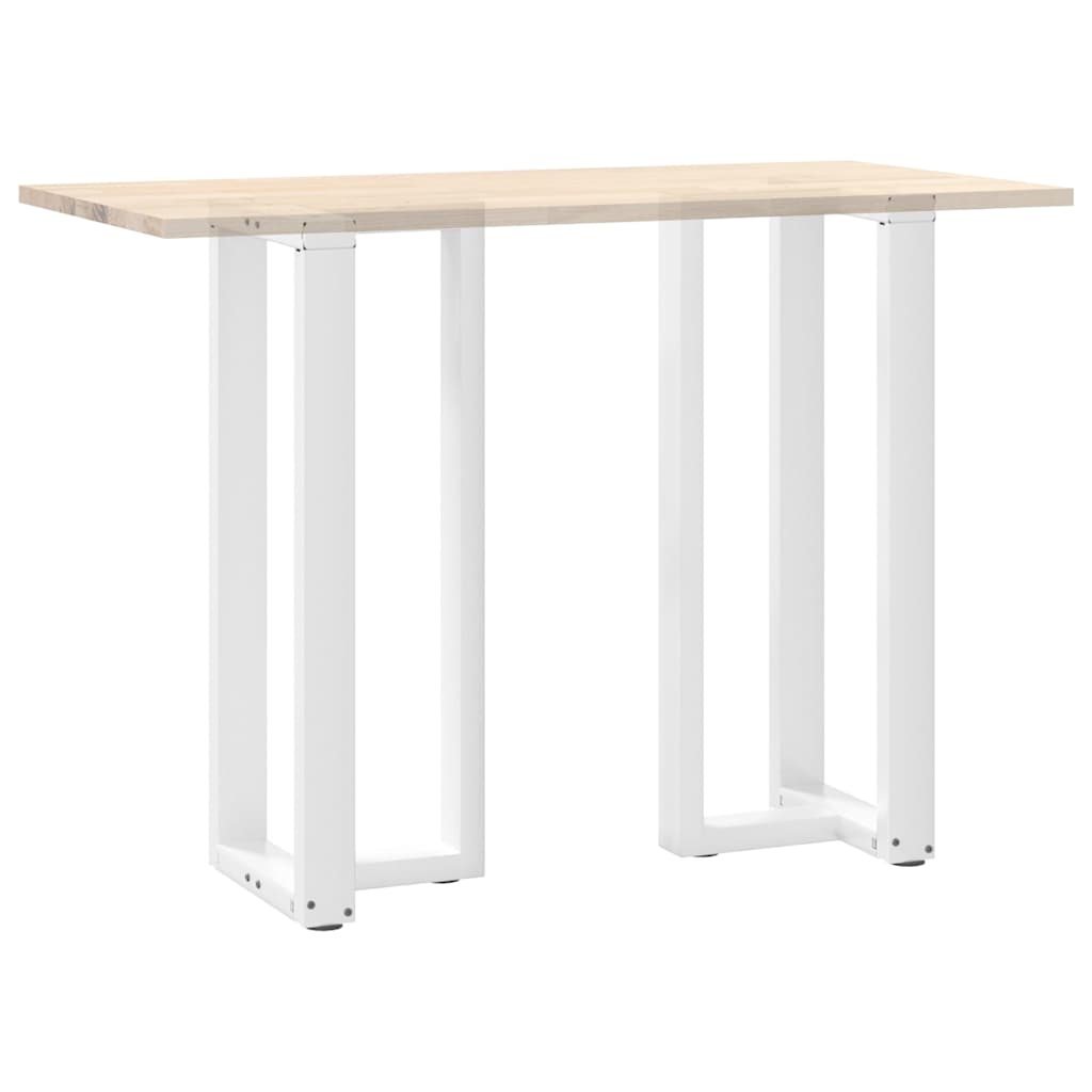 barbordsben T-formet 2 stk. hvid 50x35x(100-101) cm stål