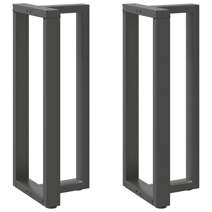barbordsben T-formet 2 stk. antracit 50x35x(100-101) cm stål