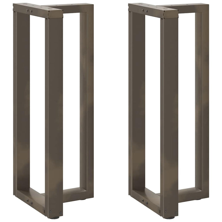 barbordsben T-formet 2 stk. sort 50x35x(100-101) cm stål