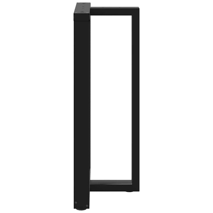 barbordsben T-formet 2 stk. sort 60x35x(100-101) cm stål