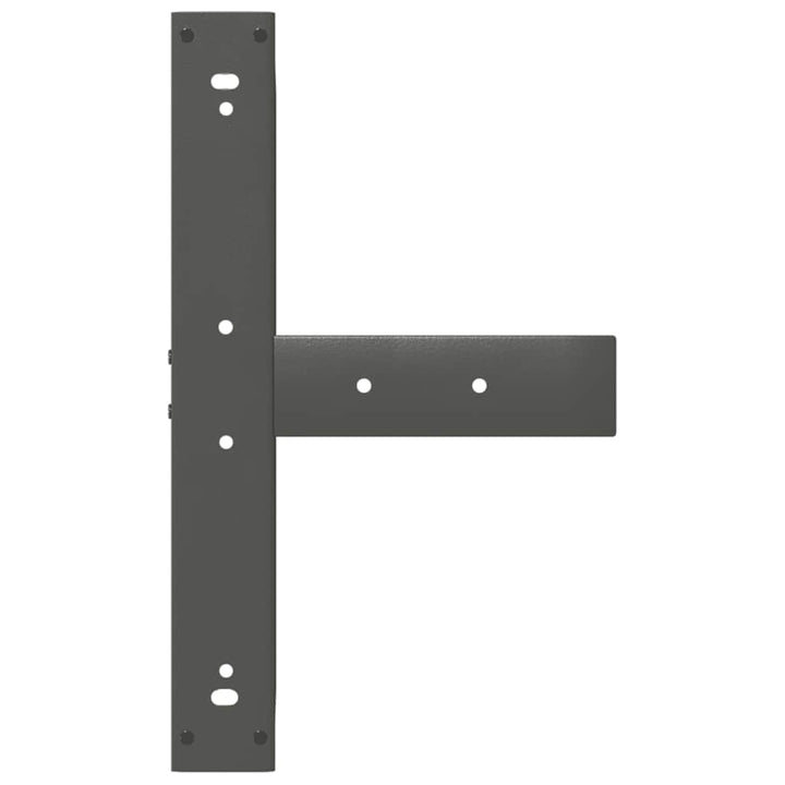 barbordsben T-formet 2 stk. antracit 60x35x(100-101) cm stål