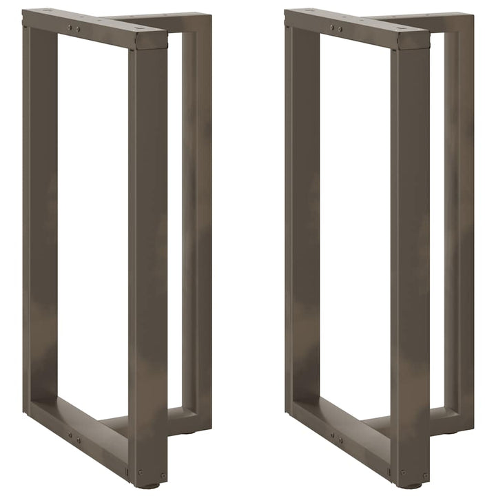 barbordsben T-formet 2 stk. sort 60x35x(100-101) cm stål