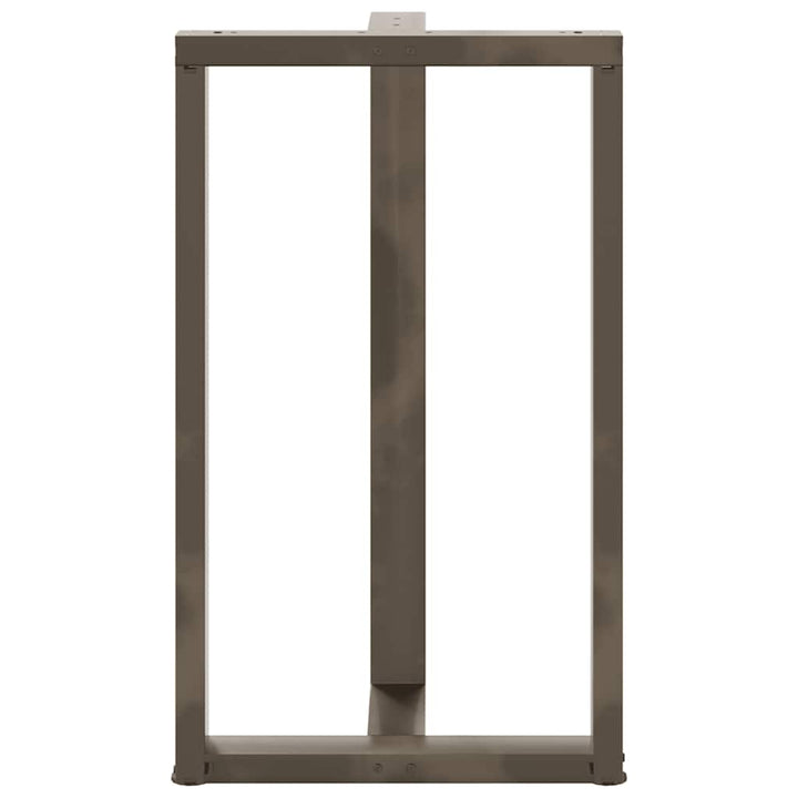 barbordsben T-formet 2 stk. sort 60x35x(100-101) cm stål