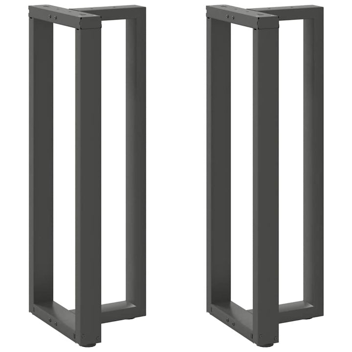 barbordsben T-formet 2 stk. antracit 40x35x(110-111) cm stål