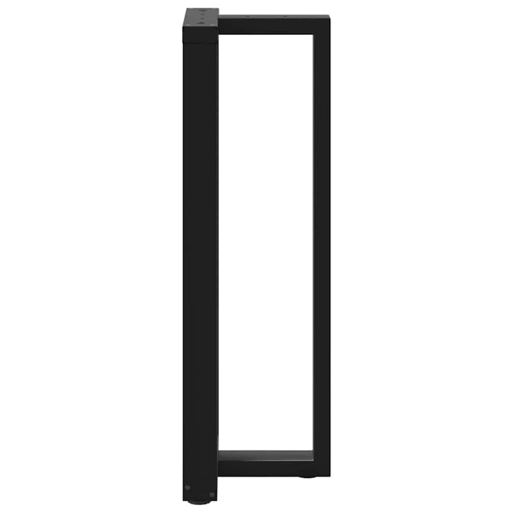 barbordsben T-formet 2 stk. sort 50x35x(110-111) cm stål