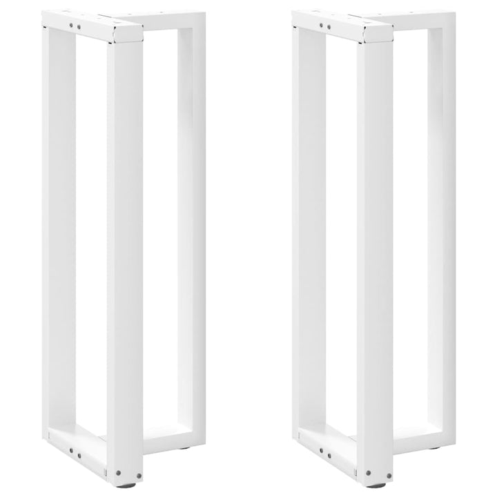 barbordsben T-formet 2 stk. hvid 50x35x(110-111) cm stål