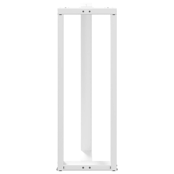 barbordsben T-formet 2 stk. hvid 50x35x(110-111) cm stål
