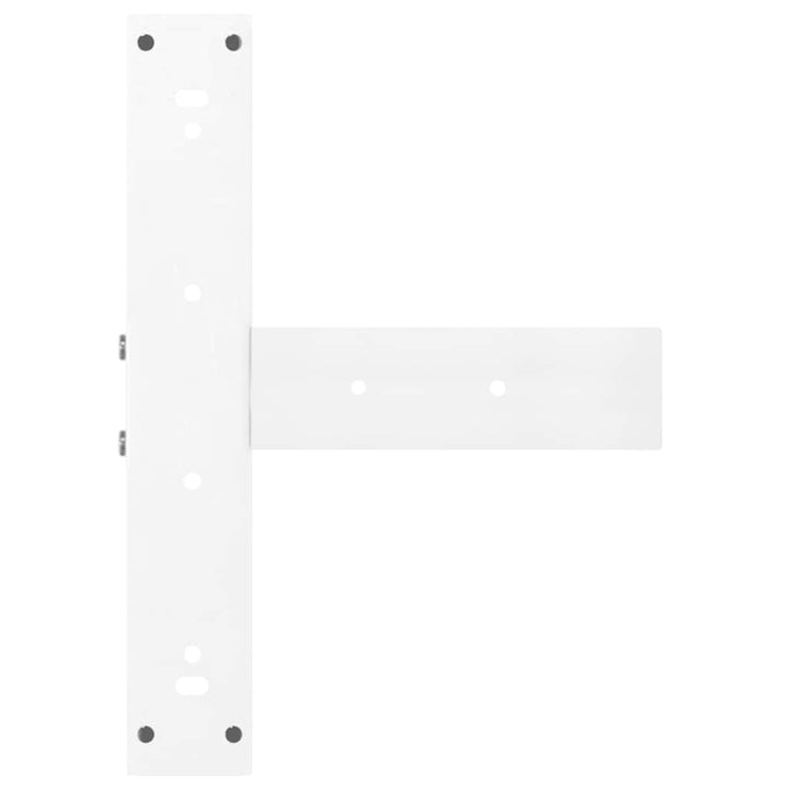 barbordsben T-formet 2 stk. hvid 50x35x(110-111) cm stål