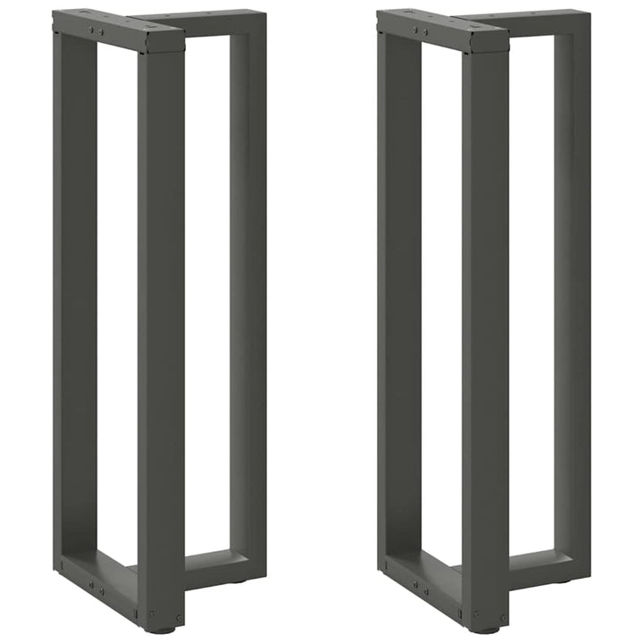 barbordsben T-formet 2 stk. antracit 50x35x(110-111) cm stål