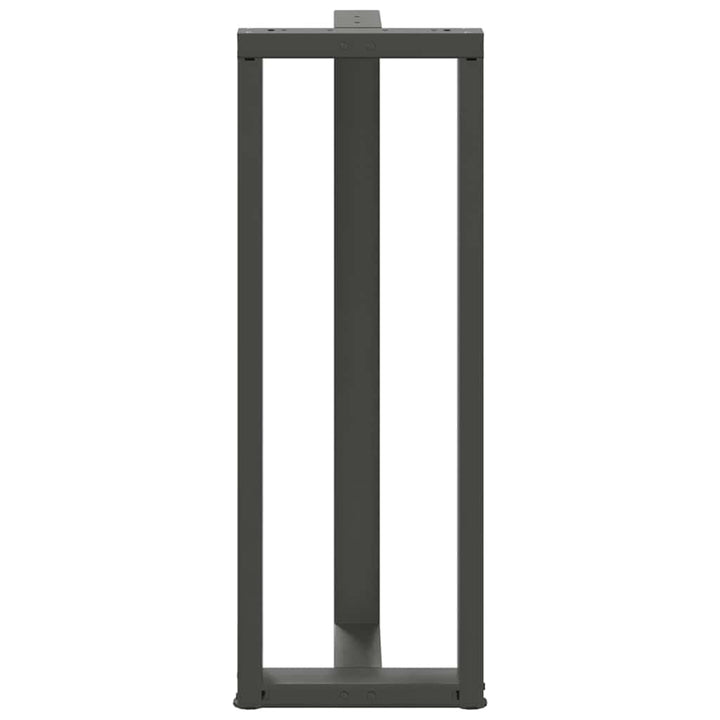 barbordsben T-formet 2 stk. antracit 50x35x(110-111) cm stål