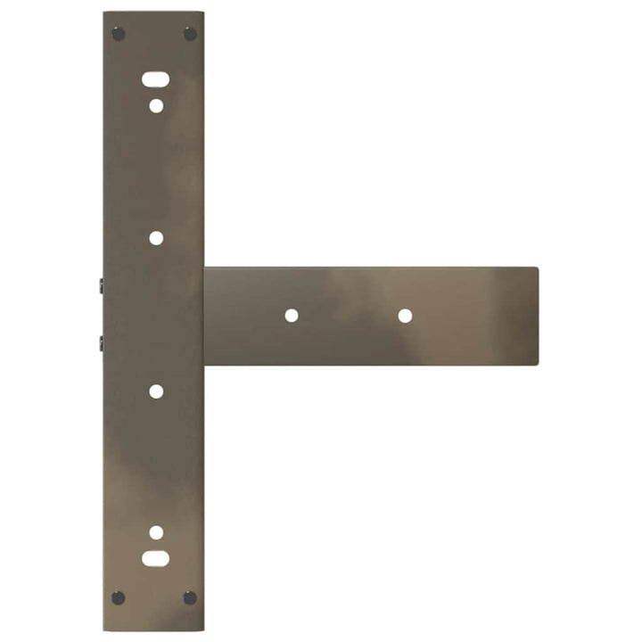 barbordsben T-formet 2 stk. sort 50x35x(110-111) cm stål