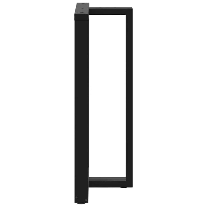 barbordsben T-formet 2 stk. sort 60x35x(110-111) cm stål