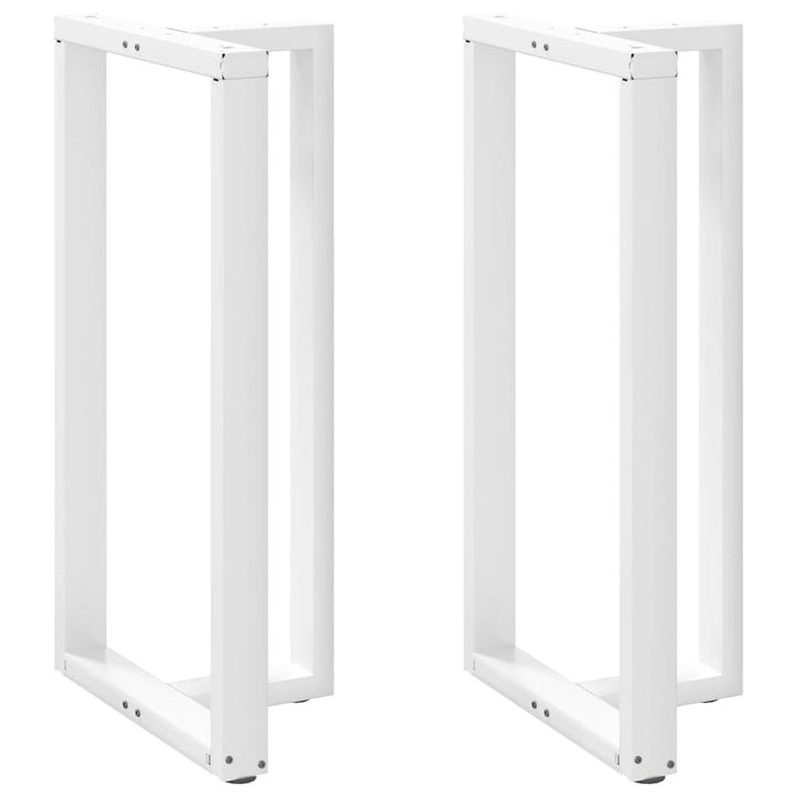 barbordsben T-formet 2 stk. hvid 60x35x(110-111) cm stål
