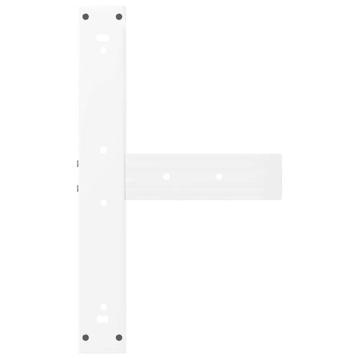 barbordsben T-formet 2 stk. hvid 60x35x(110-111) cm stål