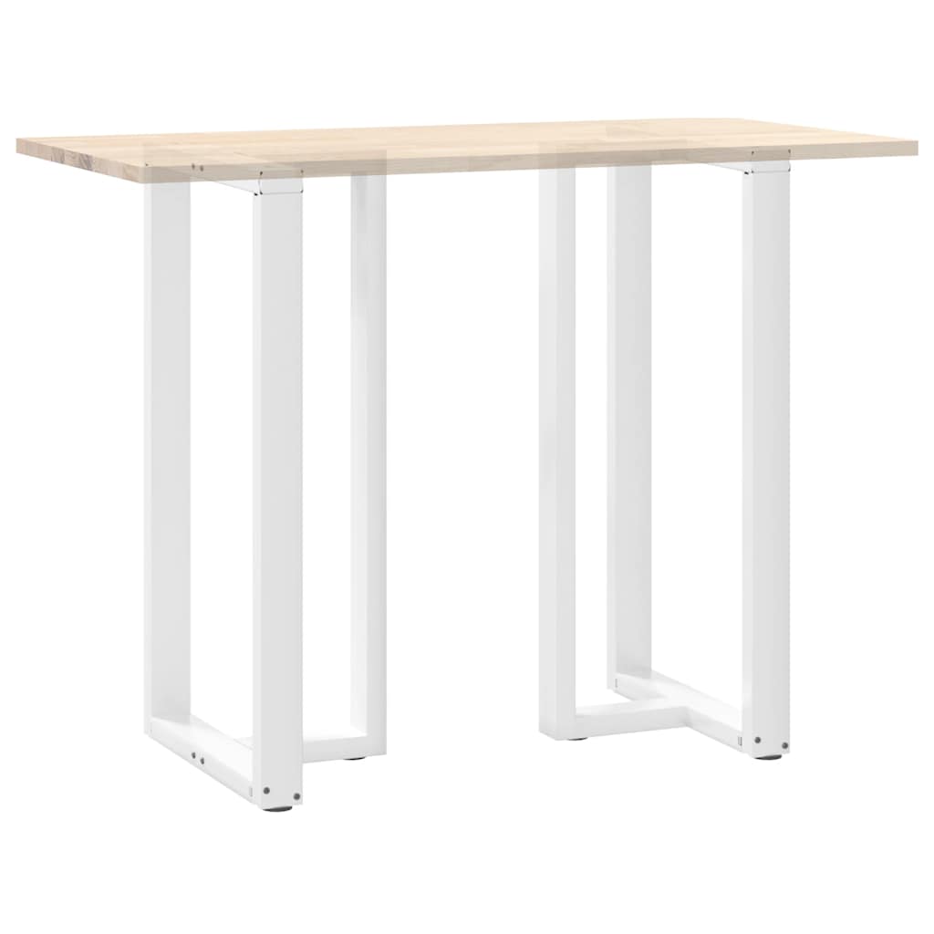 barbordsben T-formet 2 stk. hvid 60x35x(110-111) cm stål