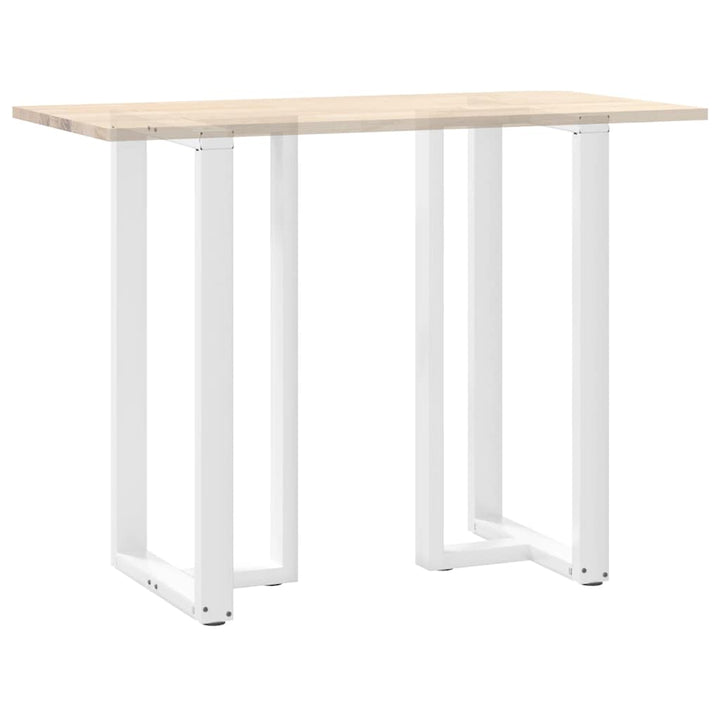 barbordsben T-formet 2 stk. hvid 60x35x(110-111) cm stål