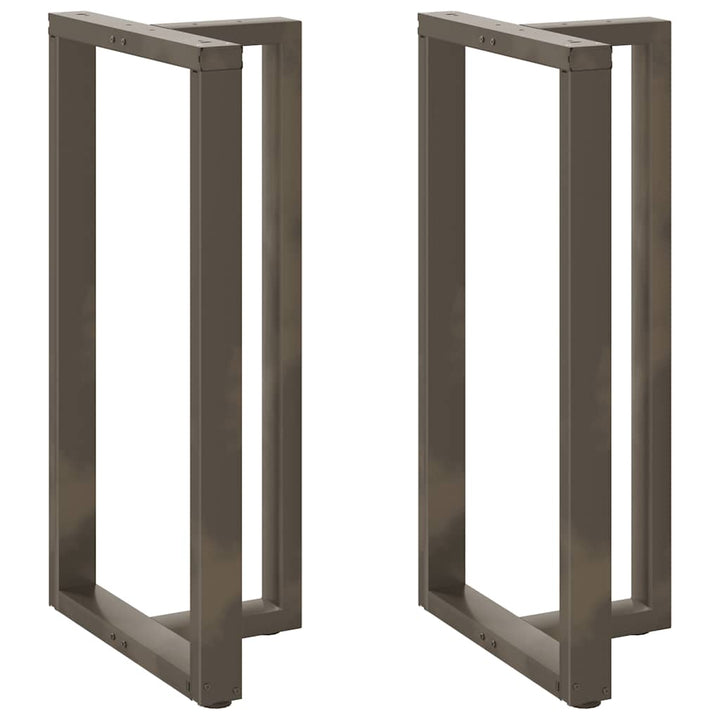 barbordsben T-formet 2 stk. sort 60x35x(110-111) cm stål