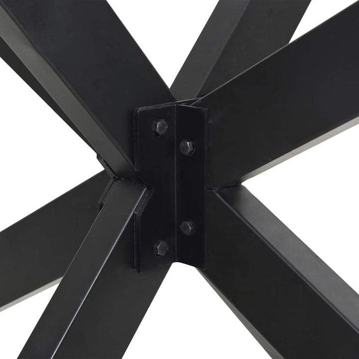 sofabordben edderkopformet antracit 98x58x(42-43) cm stål