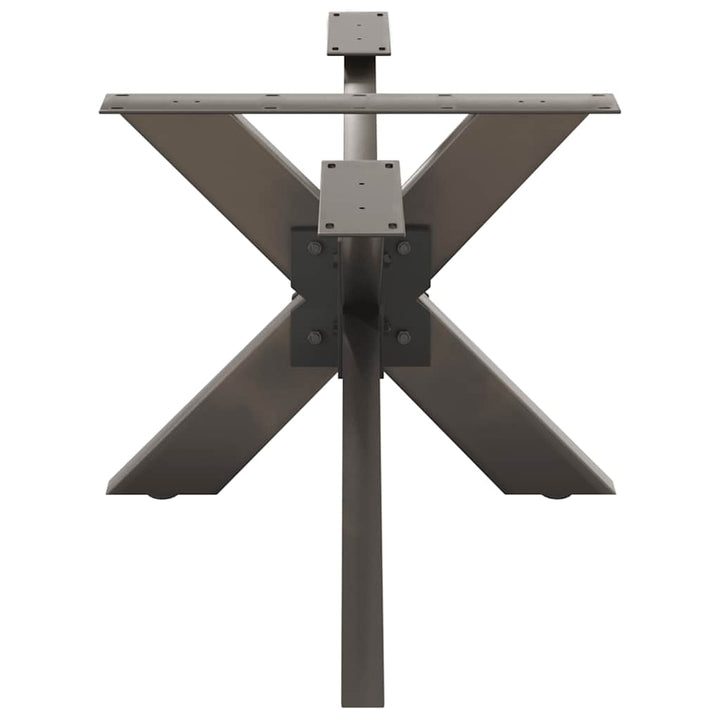 sofabordben edderkopformet sort 98x58x(42-43) cm stål
