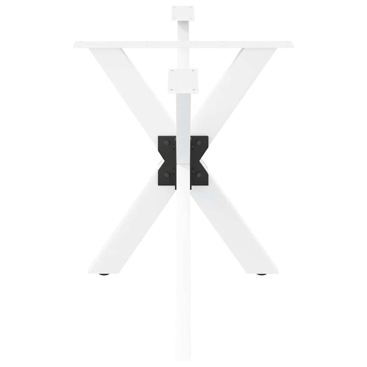spisebordben edderkopformet hvid 120x68x(72-73) cm stål