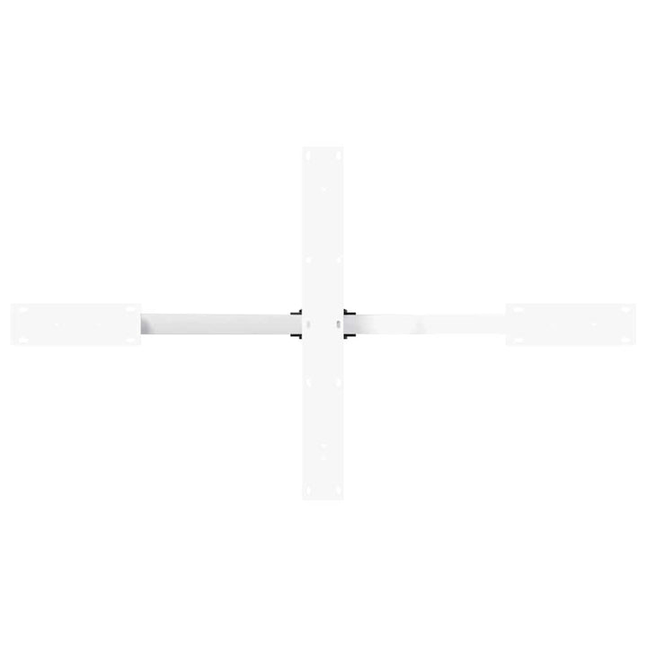 spisebordben edderkopformet hvid 120x68x(72-73) cm stål