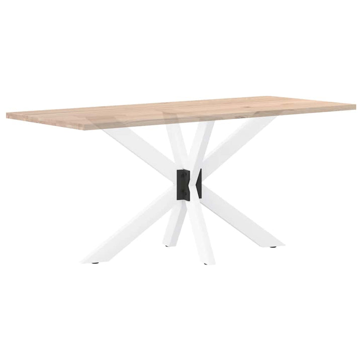 spisebordben edderkopformet hvid 120x68x(72-73) cm stål