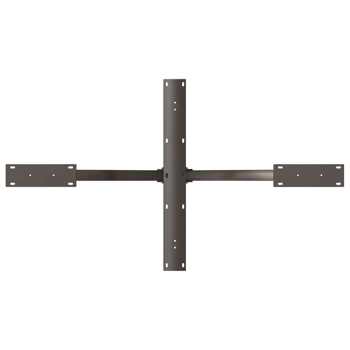 spisebordben edderkopformet sort 120x68x(72-73) cm stål