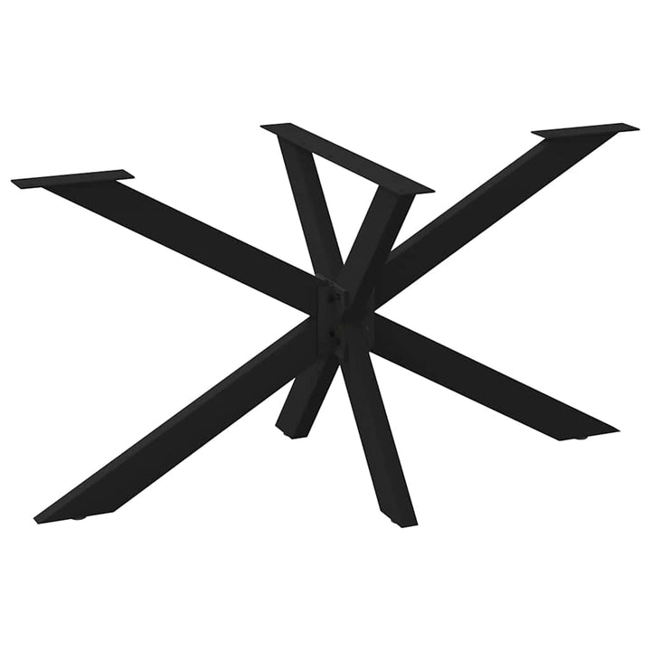 spisebordben edderkopformet sort 150x78x(72-73) cm stål