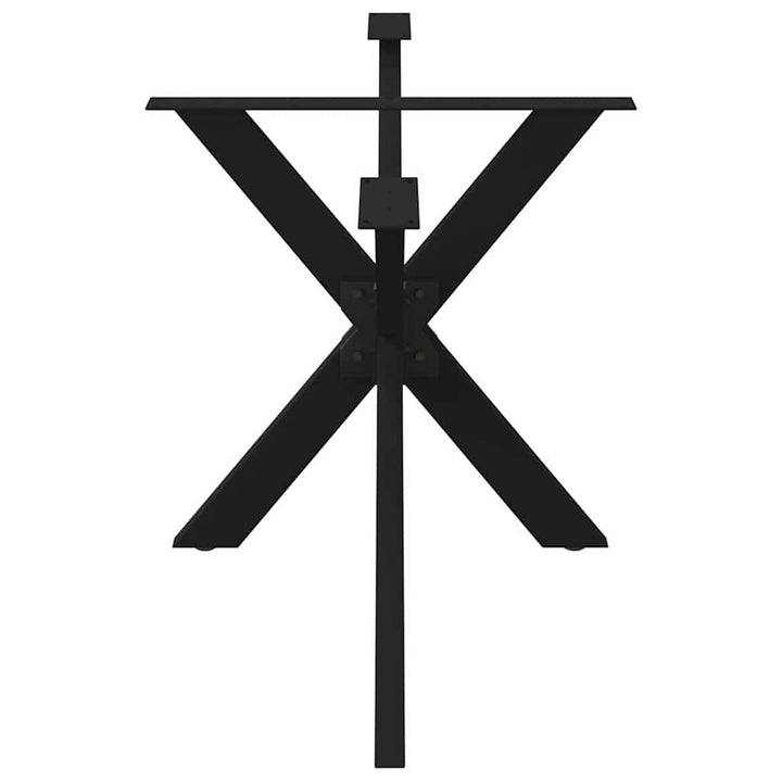 spisebordben edderkopformet sort 150x78x(72-73) cm stål