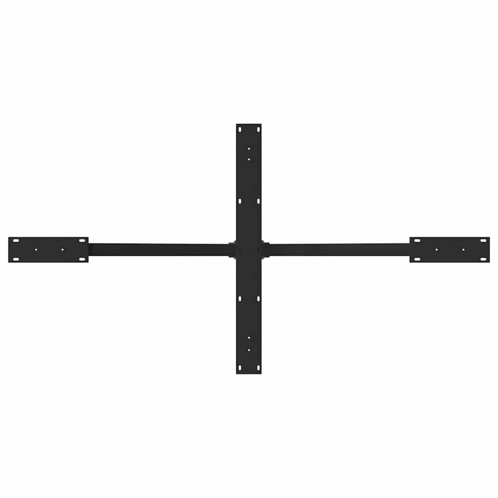 spisebordben edderkopformet sort 150x78x(72-73) cm stål