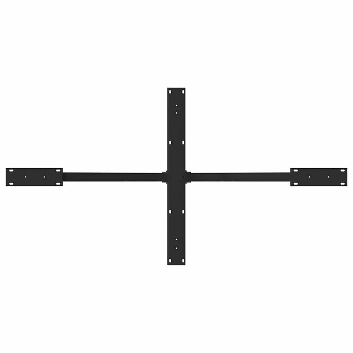 spisebordben edderkopformet sort 150x78x(72-73) cm stål