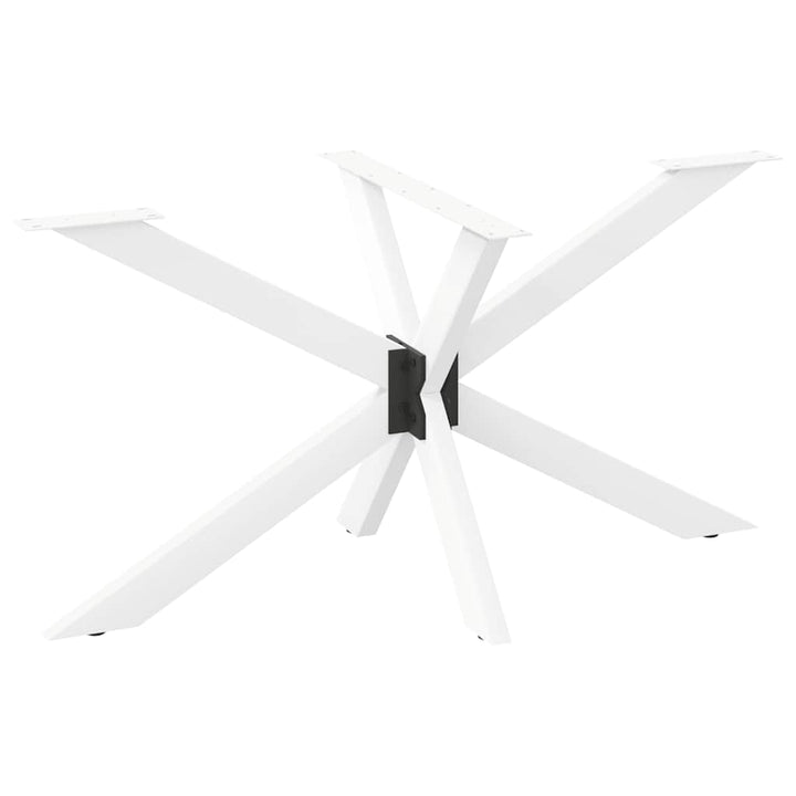 spisebordben edderkopformet hvid 150x78x(72-73) cm stål