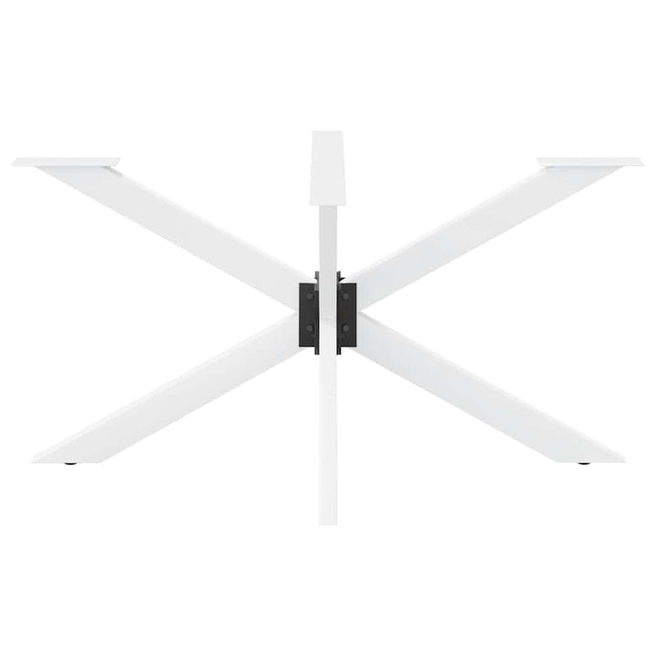 spisebordben edderkopformet hvid 150x78x(72-73) cm stål