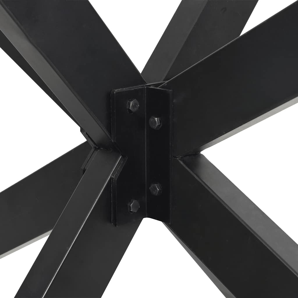 spisebordben edderkopformet antracit 150x78x(72-73) cm stål