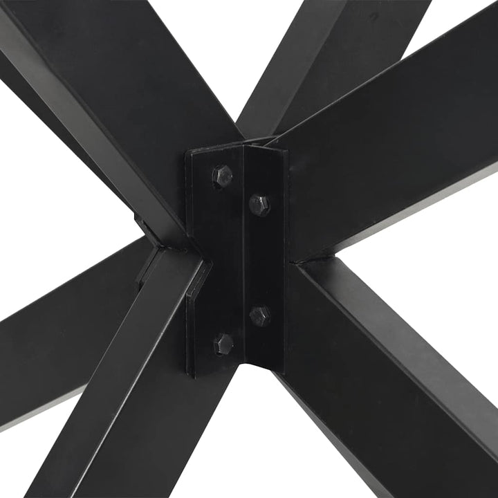 spisebordben edderkopformet antracit 150x78x(72-73) cm stål