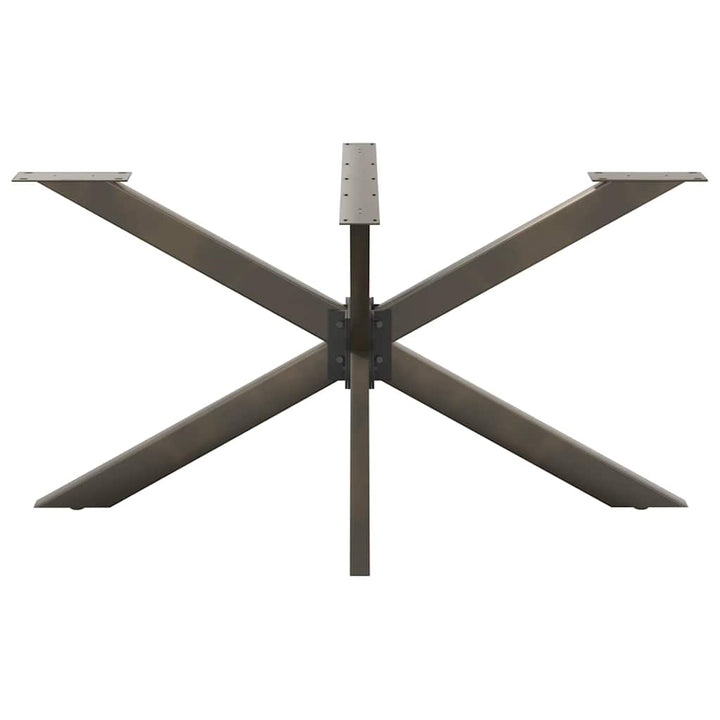 spisebordben edderkopformet sort 150x78x(72-73) cm stål
