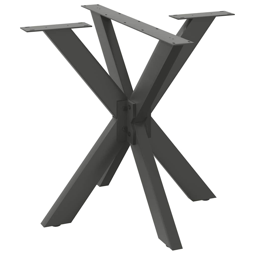 spisebordben edderkopformet antracit 85x85x(72-73) cm stål