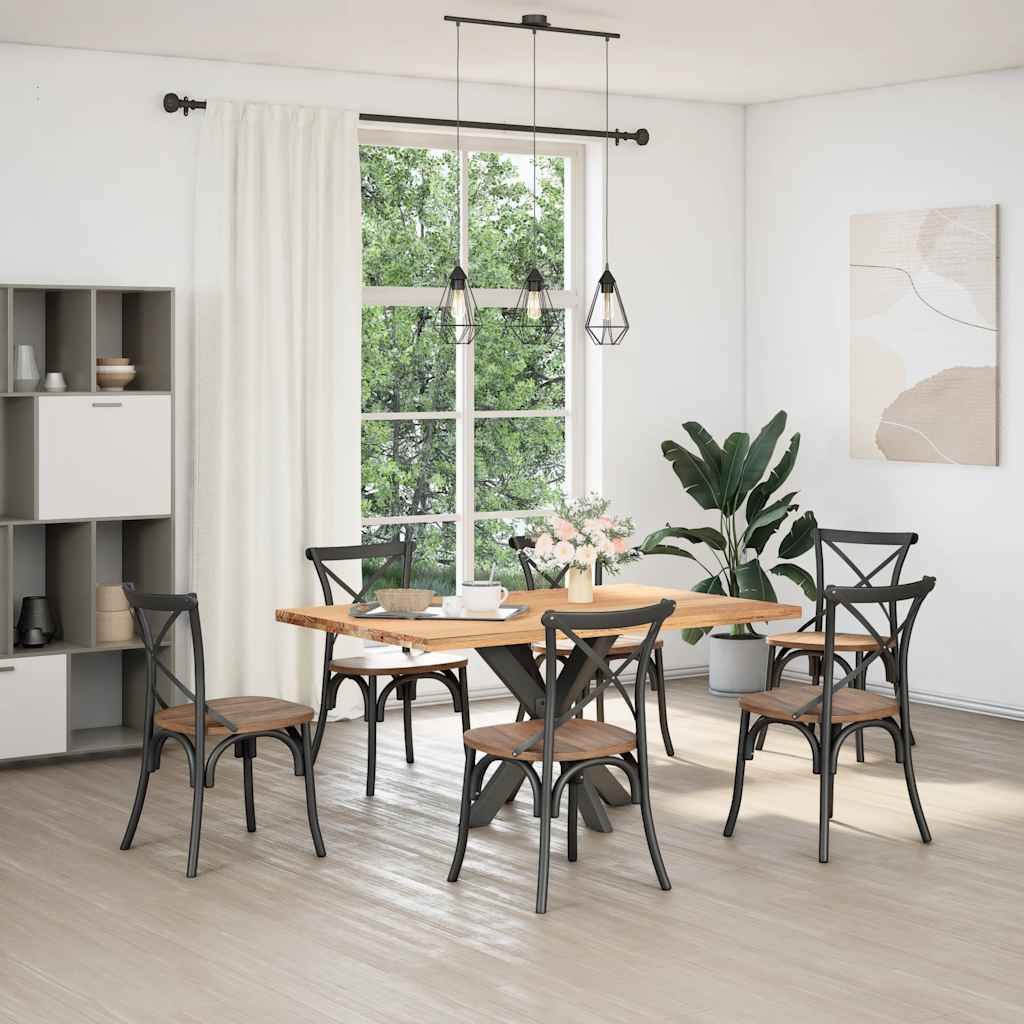 spisebordben edderkopformet antracit 85x85x(72-73) cm stål