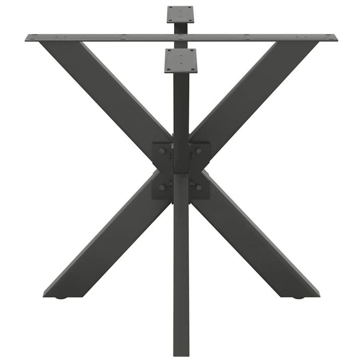 spisebordben edderkopformet antracit 85x85x(72-73) cm stål